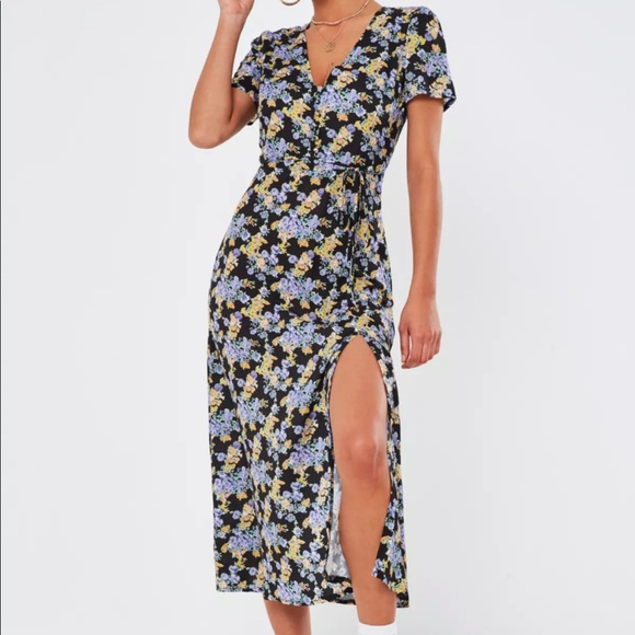 Missguided Dresses & Skirts - Missguided Floral print midi dress us size 4